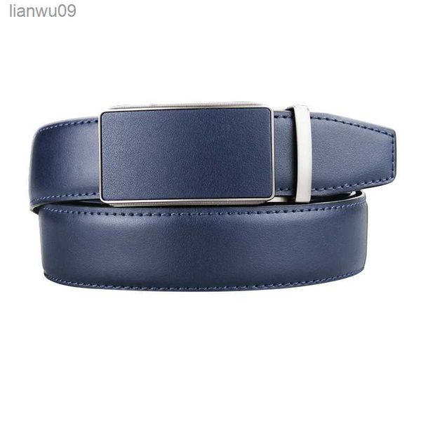 

famous brand belt men genuine luxury leather belts for men strap male metal blue leather automatic buckle belts men l230704, Black;brown