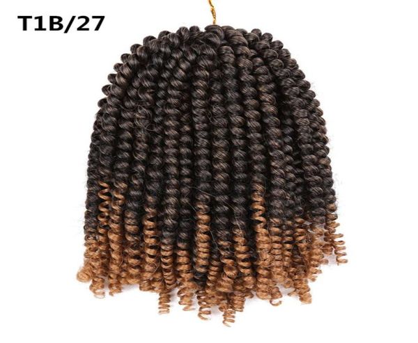 

8inch 110g spring hair synthetic braiding hair crochet braids extensions 30 strandspack3147782, Black