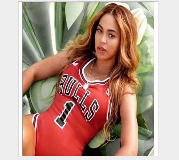 

summer autumn style one piece swimsuit beyonce swimwear letter print bulls jersey rose women bathing suit monokini bodysu9524356
