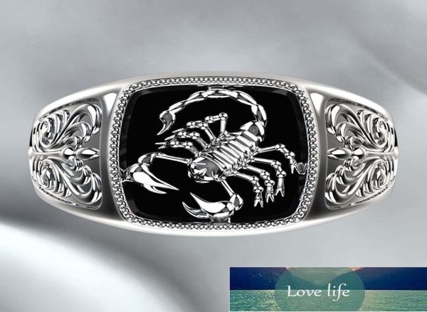 

uality gothic punk scorpion male retro ring scorpion pattern totem rings for men hip hop viking jewelry bague femme factory p5532814, Silver
