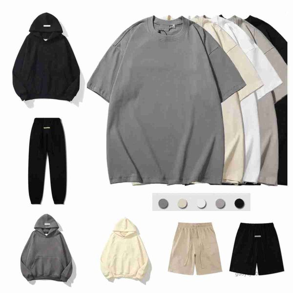 

men hoodies designer hoodie essentail sweatshirts hoody women high street streetwear ess loose couple cotton sweater pullover long sleeves, Black