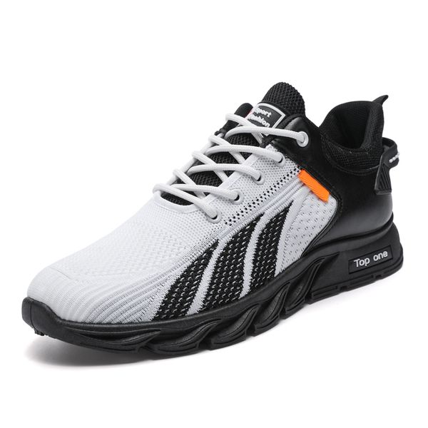 

flying woven mens shoes designer knit shoe men's sports shoes breathable sneakers hiking shoe casual black men trainers with box item z