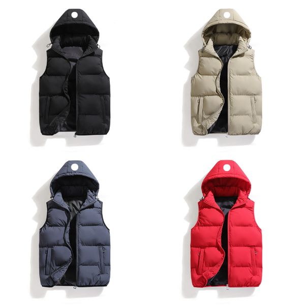 

lu-2980 mens outfit outdoor jackets hoodies down parkas vest jacket ladies outerwear coats winter thick coat casual warm cardigan detachabl, Black;white