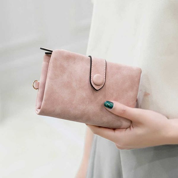 

taoyin leather goods * 2023 new wallet women's short korean version buckle multi card handheld bag zero wallet leather wallet women