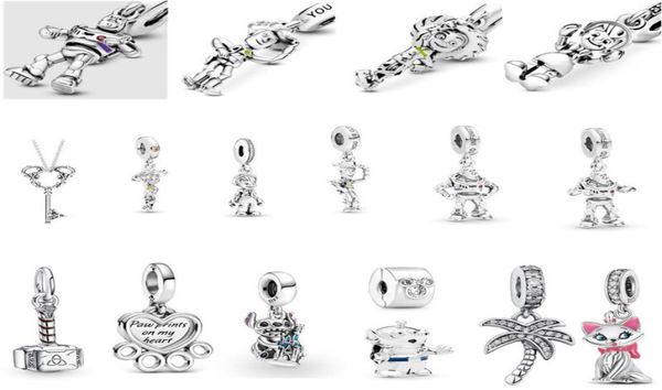 

fashion s925 sterling silver charms loose beads beads cute boys womens original fit bracelet classic pop pendants diy ladies jewelry gifts86, Bronze;silver