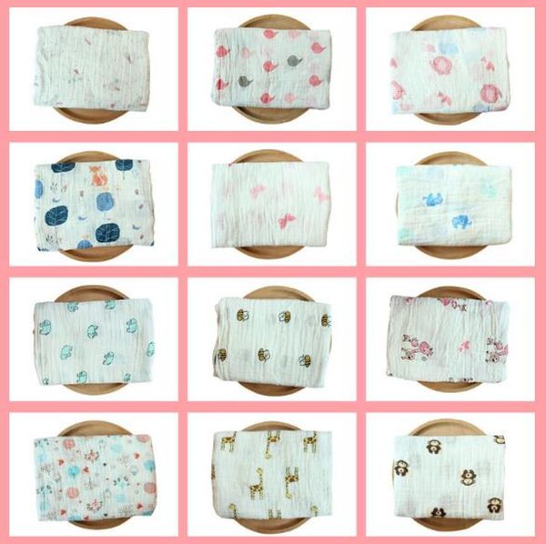 

74 styles 115115cm swaddling cotton newborn infant conditioner blanket baby swaddles bath towel newborns muslin blankets cca9574 2656810