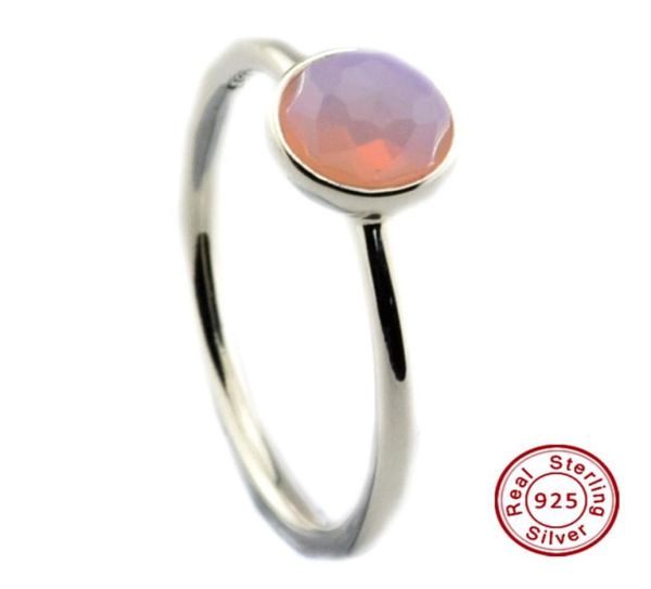 

2016 october droplet, opalescent pink crystal 100% 925 sterling silver bead fit ring fashion jewelry diy charm brand8985921, Slivery;golden