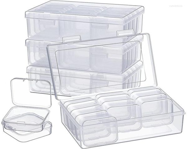 

jewelry pouches clear plastic storage box with hinged lid small items and rectangular craft supplies6840482, Pink;blue