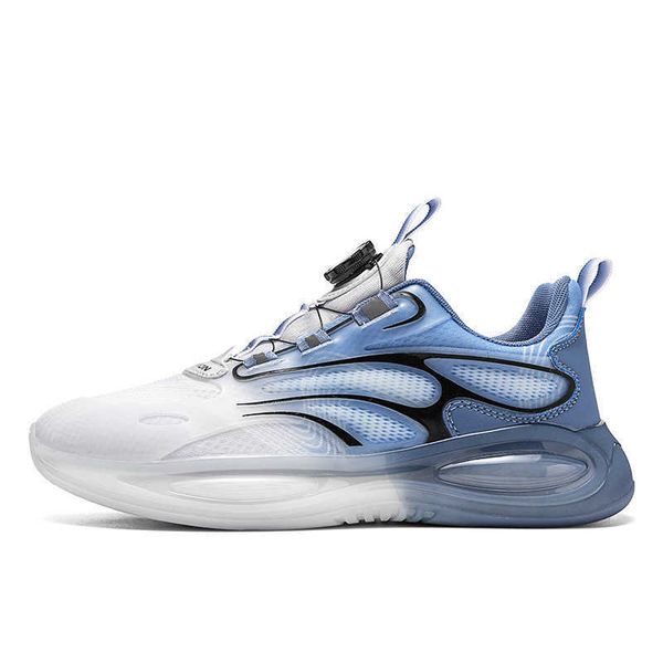 

mens comfortable mesh sneakers casual running shoes shock absorbing soft sole breathable youth sports trainers orange blue