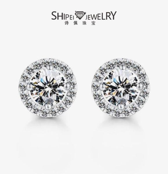 

charm 925 silver classics 1 5 karat high carbon diamond diamondencrusted skull earings for women9123331, Golden