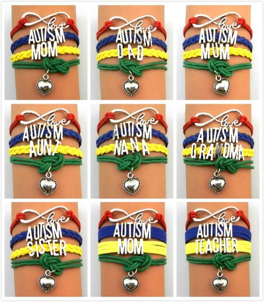 

new arrival autism awareness bracelet infinity hope rhinestone puzzle piece charm bracelet 6950174, Golden;silver