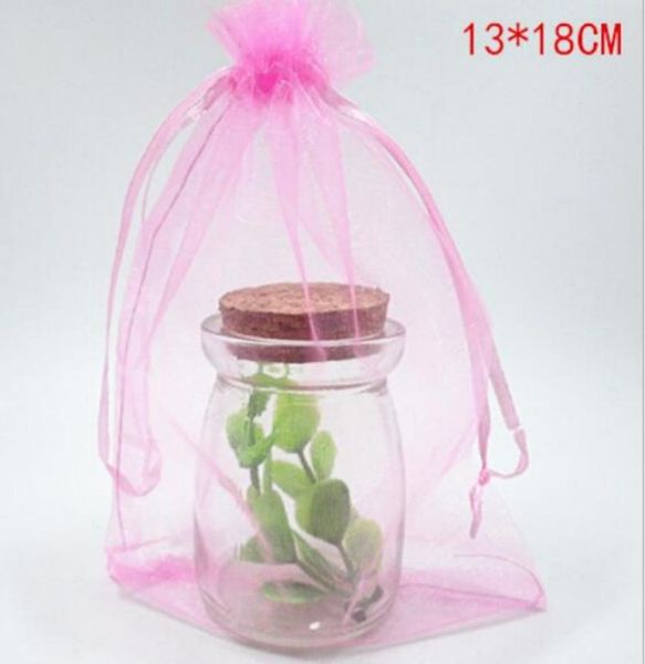

2 colors mesh bags wedding gift candies box candy jewelry bag6147159, Pink;blue