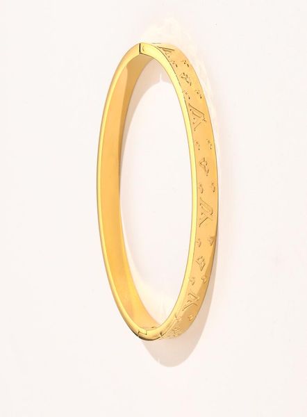 

new style bracelets women bangle luxury designer jewelry 18k gold plated stainless steel wedding lovers gift bangles whole zg13451793, Black
