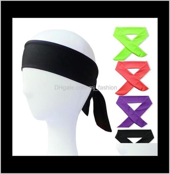 

jewelry jewelrysolid cotton tie back headbands stretch sweatbands hair band moisture wicking workout men women bands 1744 drop del8793477, Silver