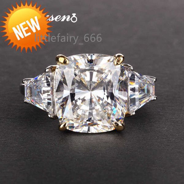 

pansysen exquisite created moissanite rings for women real 925 sterling silver wedding engagement jewelry ring wholesale gifts y200321