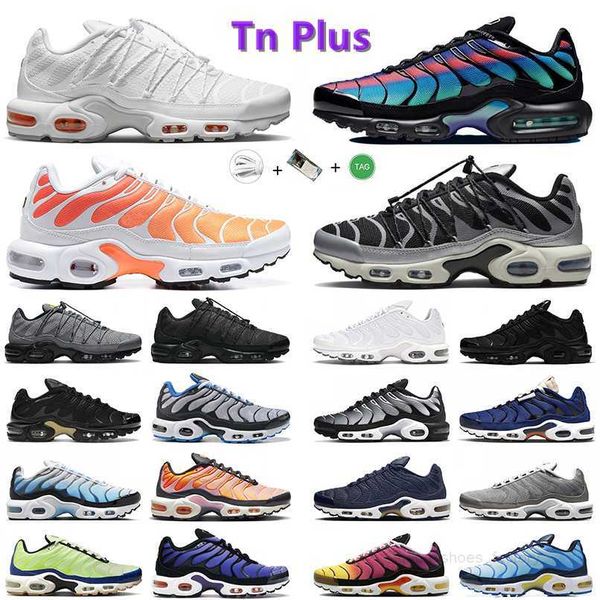 

tn plus running shoes sneakers whiet sunrise unity toggle lacing triple white black reflective gold sky blue gradient colorway grey men wome