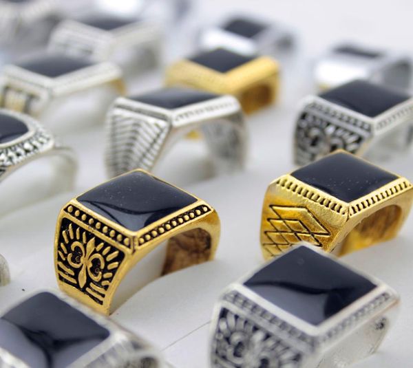 

20 pieces mix style mix size vintage ring for women factory trendy metal party rings wedding rings men fashion jewelry4070459, Silver
