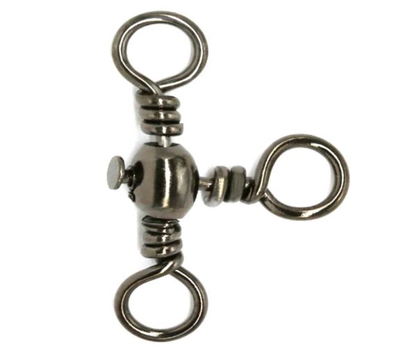 

200pieceslot 3 way swivel fishing barrel swivel stianless crossline swivel for saltwater freshwater fishing1946024