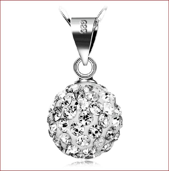 

real 925 sterling silver long double zircon ball necklaces pendant fashion sterlingsilverjewelry statement necklace for women gi7969122
