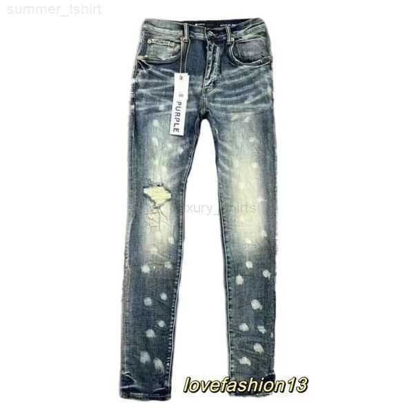 

2023 purple jeans designer purple ksubi jeans exclusive correct version brand elastic casual long men's summer new style designer jeans, Blue