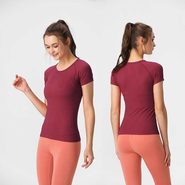 

swiftlys yoga womens sports t shirts wear tech ladies short-sleeved t-shirts moisture wicking knit high elastic fitness fashion tees 10, Gray