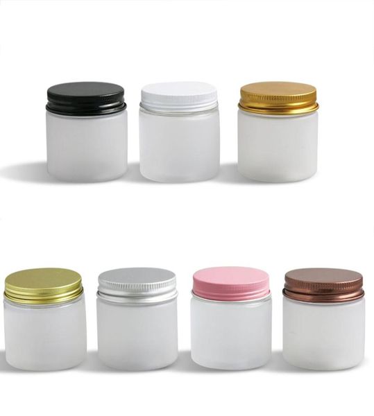 

24 x travell 60g frost make up cream jar with metal lids 60cc 2oz cosmetic pet containers for use2621832