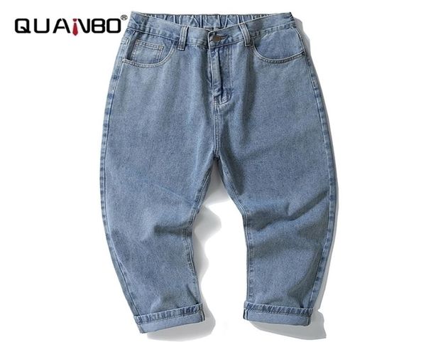 

over size 42 46 48 men039s fashion hip hop blue jeans new loose wide leg pants jeans male denim anklelenght pants 2011117710258
