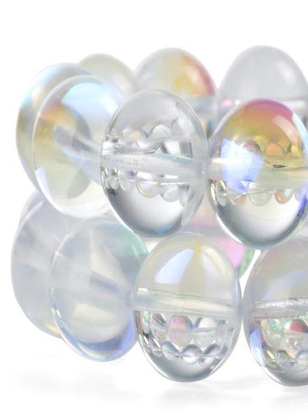 

tsunshine 8mm round moonstone crystal glass beads aura iridescent for diy jewelry making bracelet4125419