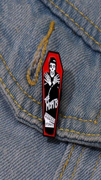 

misfits coffin enamel pins custom skeleton brooches lapel badges gothic cool punk dark jewelry gift for friends5759746, Blue