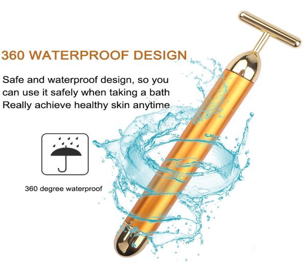 

slimming face roller 24k gold vibration facial beauty roller massager stick lift skin tightening wrinkle bar skin care tool5817275