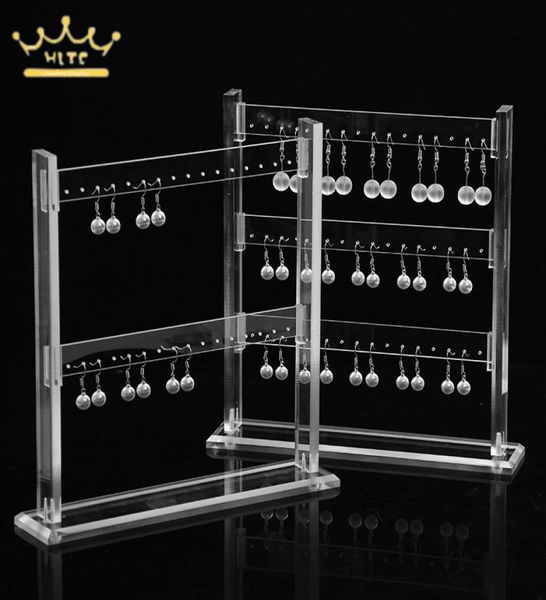 

acrylic earring display stand showing holder earrings holder storage organizer transparent jewelry display holder mx2008102530497, Black
