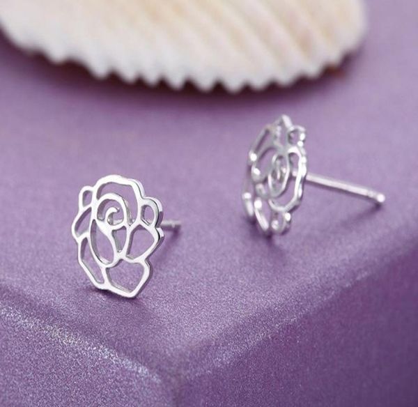 

earrings for women fashion rose earrings ear stud shine jewerly stud earrings7565641, Golden;silver