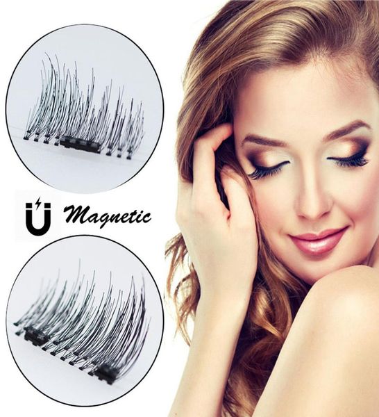 

new reusable magnetic eyelashes handmade black fiber makeup false eyelash extension eyes make up accessories 1 pair9145476