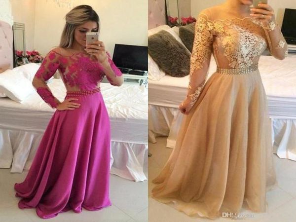 

elegant long evening dresses bateau neck long sleeves lace appliques plus size prom dresses special occasion gowns formal party go9219543, Black;red