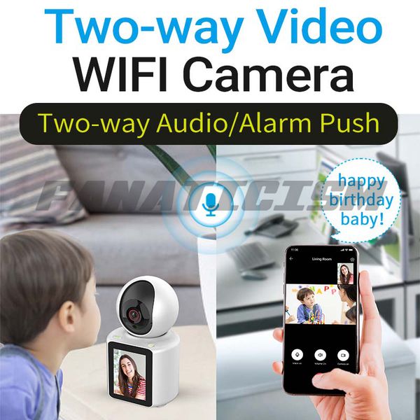 

ai two-way visual surveillance video calling camera home indoor wifi 2.4g wireless cam cctv automatic tracking security baby monitor