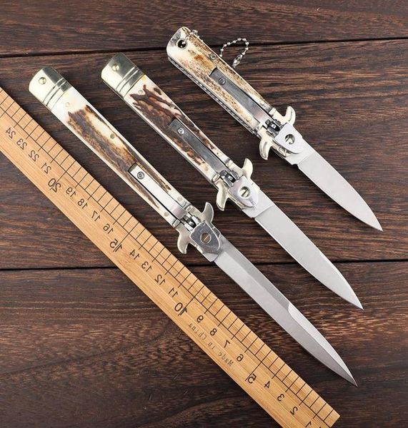 

solingen handle antler knife automatic mafia survival blade tactical 9 inch 11 pocket camping italian foldi nheba3431873
