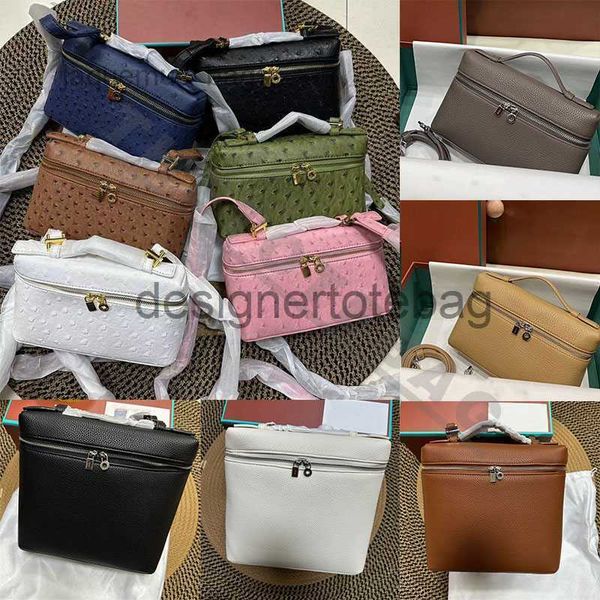 

loro piana bag lp19 pouch ote lunch box layer l19 pouch handbag womens shoulder bags extra pocket leather designer two way zipper handbags c