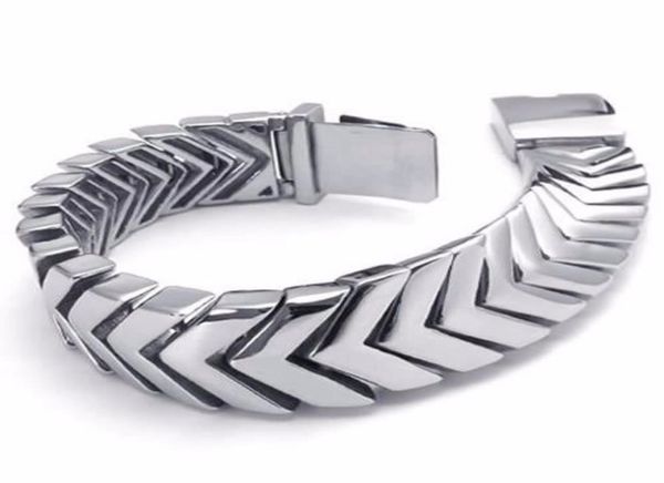 

cool mens silver bracelets jewelry heavy wide 316l stainless steel bracelet men biker chain bracelet nb195389624, Black