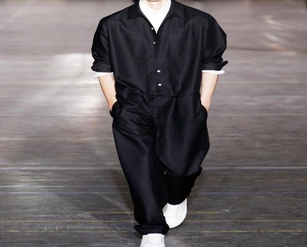 

2018 arrival fashion male suit set black bodysuit tooling loose casual outerwear the singer039s clothingsize can be customized7025570