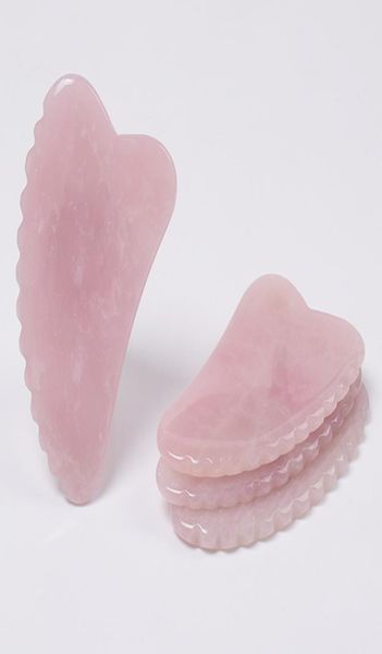 

facial natural pink crystal quartz jade guasha board chinese acupuncture scraping tool back massage body massager gua sha board sc9954353