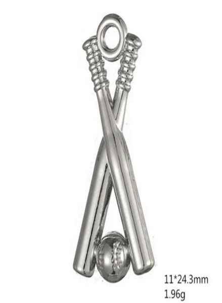 

2021 gold silver color baseball or softball stick ball pendant sports charms other customized jewelry4082141, Bronze;silver