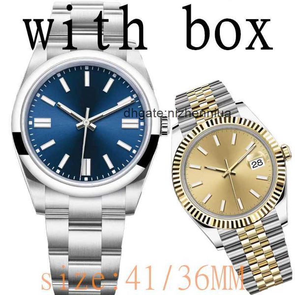 

watch men's automatic sports machinery 36/41mm 904l all stainless steel illuminated waterproof watch sapphire business classic watch, Slivery;golden