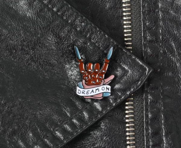 

dream on039brooch terror movie freddy krueger zombie hand nightmare on elm street enamel pins dark evil hand pin badge gothic5726885, Blue