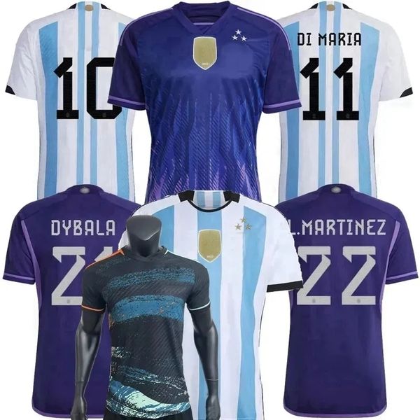 

argentina 10 lionel messis 2023 22 home away soccer jersey 11 angel di maria 9 julian alvarez 20 alexis mac allister 24 enzo fernandez 26 na, Black;yellow