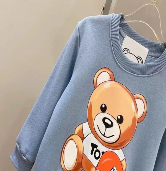 

2021 new winter kids fashion tshirts arrival warm long sleeve tees boys girls children casual letter printed with pattern ts5119583, Blue