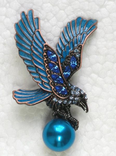

whole fashion bird brooch rhinestone enamel eagle pin brooches jewelry gift c1016346633614, Gray