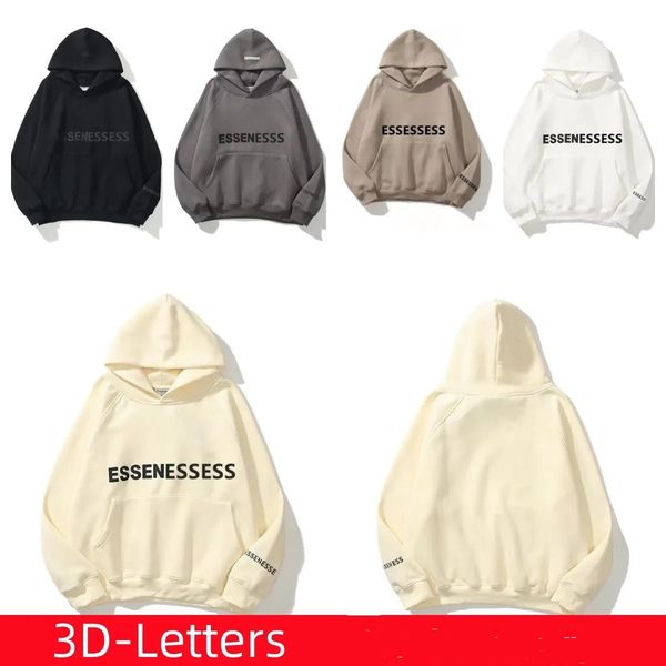 

men's hoodies sweatshirts designer hoodies mens hoodies womens ess hoodie cotton 3d letter graphic oversized warm sweatshirt hoodies y2, Black
