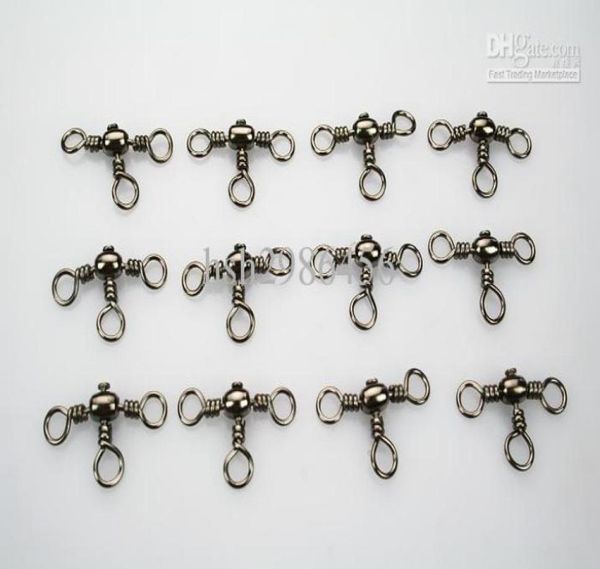 

150pcs crossline 3 way fishing barrel swivel lures 801231640349