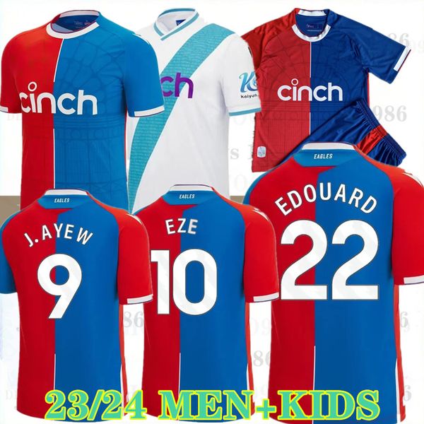 

2023 24 eagles soccer jerseys cpfc 23 24 edouard zaha milivojevic mateta j. ayew sakho townsend meyer schlupp palace men kids kits thailand, Black;yellow