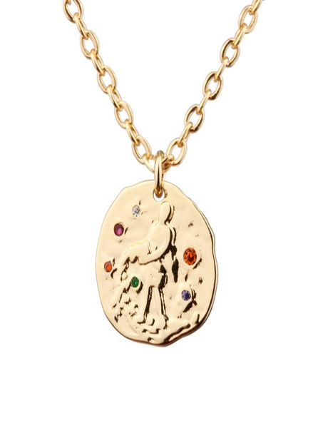

irregular round 14k gold plated pendant necklace fashion gift for woman jewelry3451609, Silver